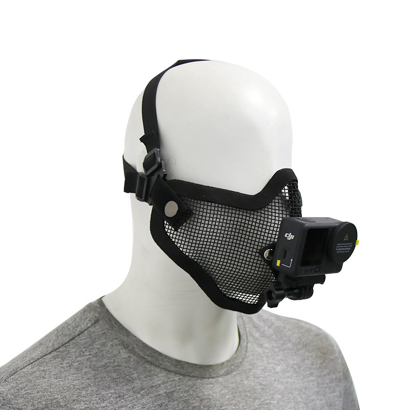 运动相机口罩面罩支架第一视角大疆action6/5/4试车360影石Ace Pro2第一人称视角拍摄GoPro13手机支架配件pov