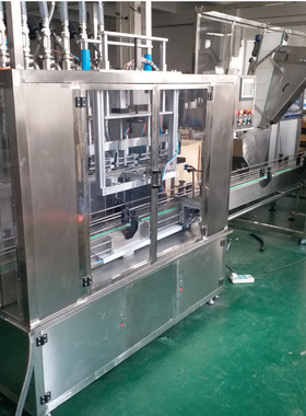 全自动1L4L瓶装机油润滑油液体膏体灌装机灌装贴标机