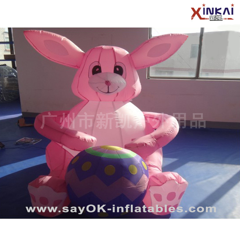 工厂直销中秋节月兔充气LED灯光气模 中秋兔子仿真模型 来图定制