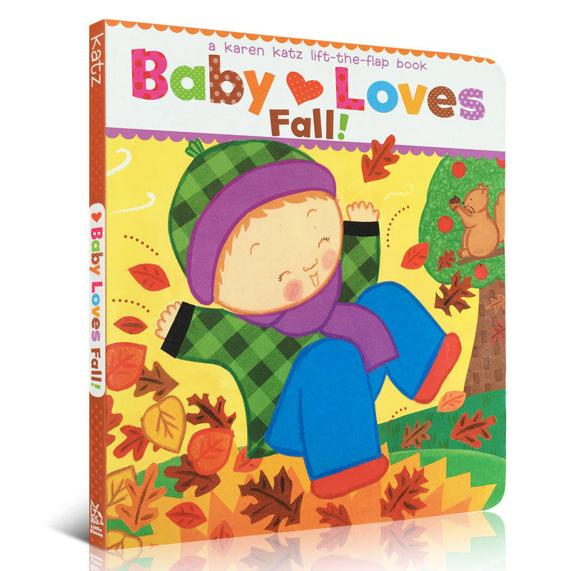 a karen katz lift-the-flap book 翻翻书 纸板书 宝宝爱秋天 卡