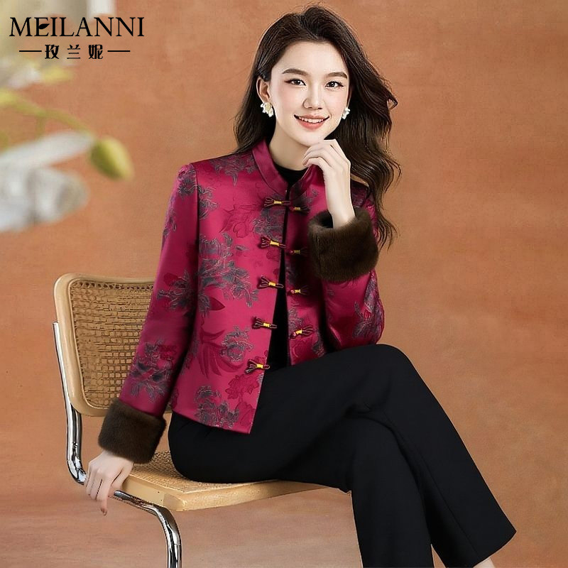 中式棉袄女款2025晋江新款爆款深冬高端独特漂亮国风加棉夹棉外套