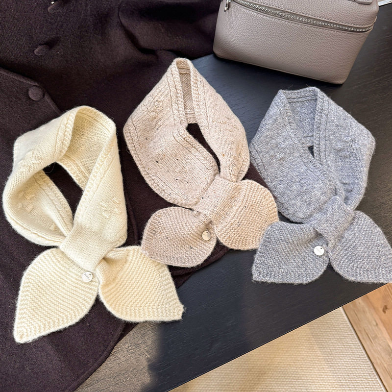 甜美混彩交叉针织小围巾女秋冬季新款韩版百搭保暖护颈椎羊毛围脖,服饰配件/皮带/帽子/围巾,围巾/丝巾/披肩,淘宝优惠券,粉丝福利购,淘宝优惠卷