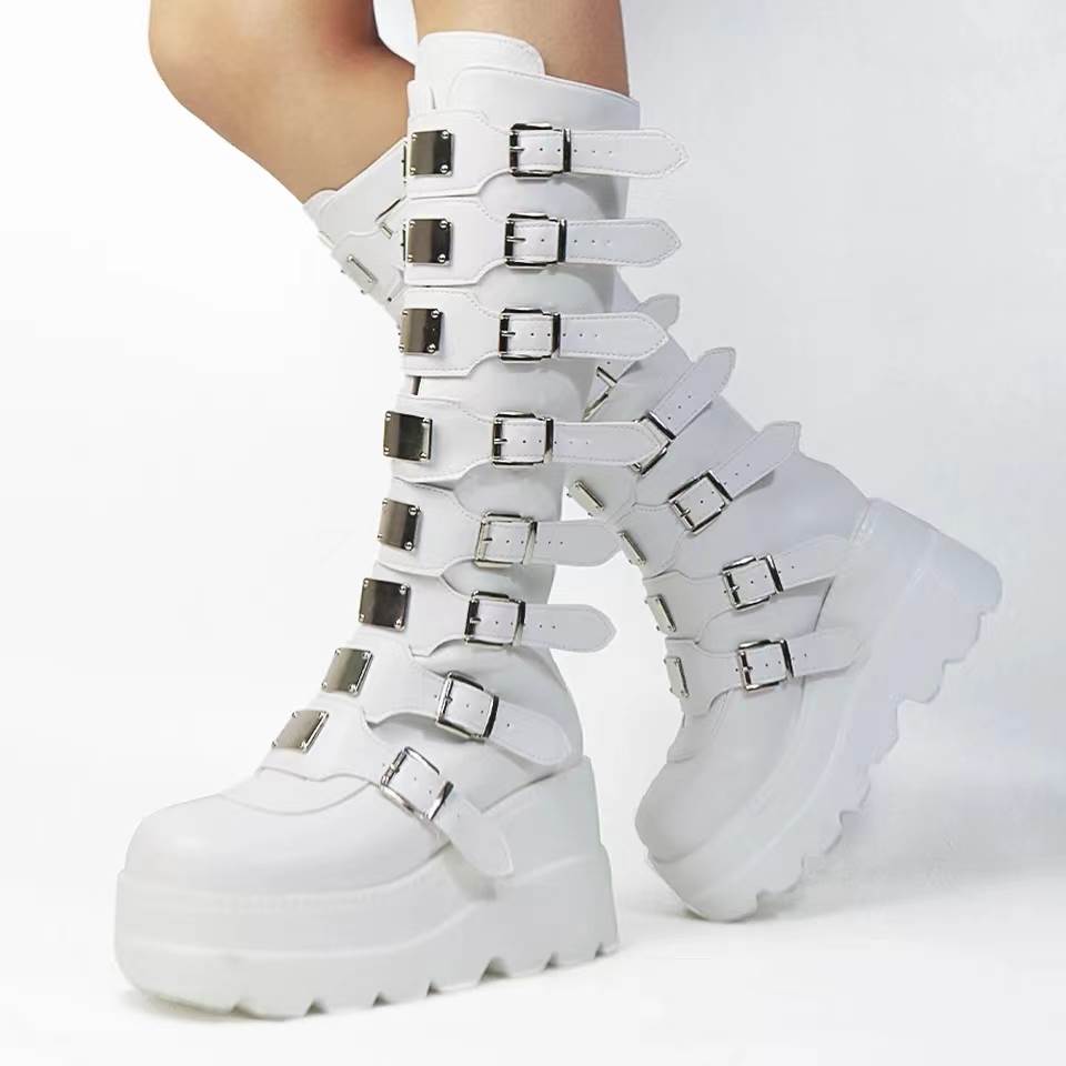 women wedge boots long boots big size 43长靴女大码高筒女靴