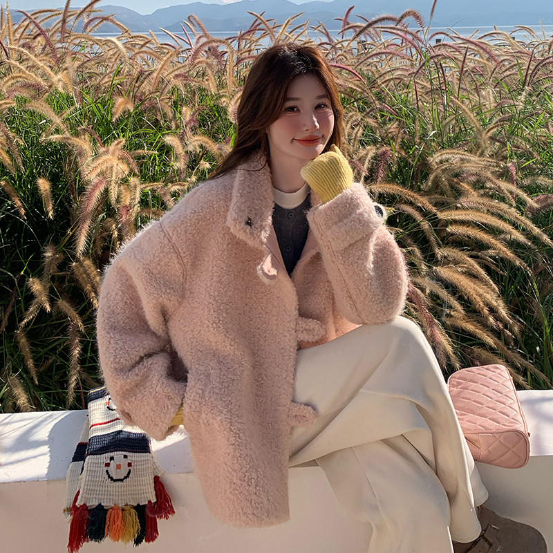 6688粉色皮毛一体006-P185-K288，女装皮草，浙宝222（原006）