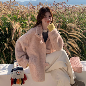 6688粉色皮毛一体006-P185-K288,女装皮草,浙宝222（原006）