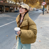 韩版学院风短款立领90羽绒服女2025年冬季新款加厚显瘦白鸭绒外套，女装羽绒服，浙宝222（原006）