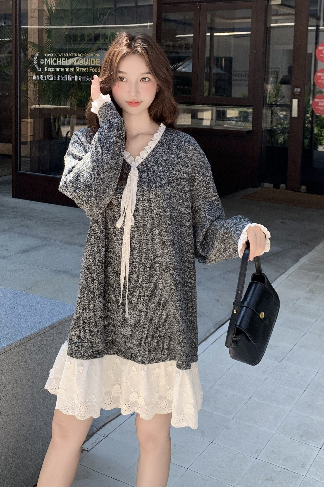 蕾丝拼接连衣裙,女装连衣裙,浙宝222（原006）
