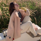 6688粉色皮毛一体006-P185-K288，女装皮草，浙宝222（原006）