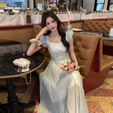 高级小众度假风薄款牛仔无袖连衣裙女夏超火好看慵懒减龄收腰长裙，女装连衣裙，浙宝222（原006）