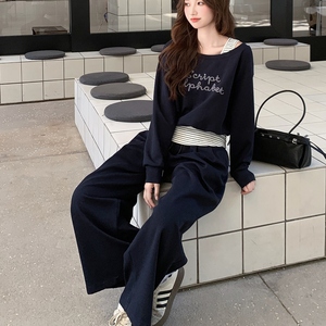 2025秋季新款韩版时尚气质百搭显瘦长袖两件套女，女装套装/套裙，浙宝222（原006）