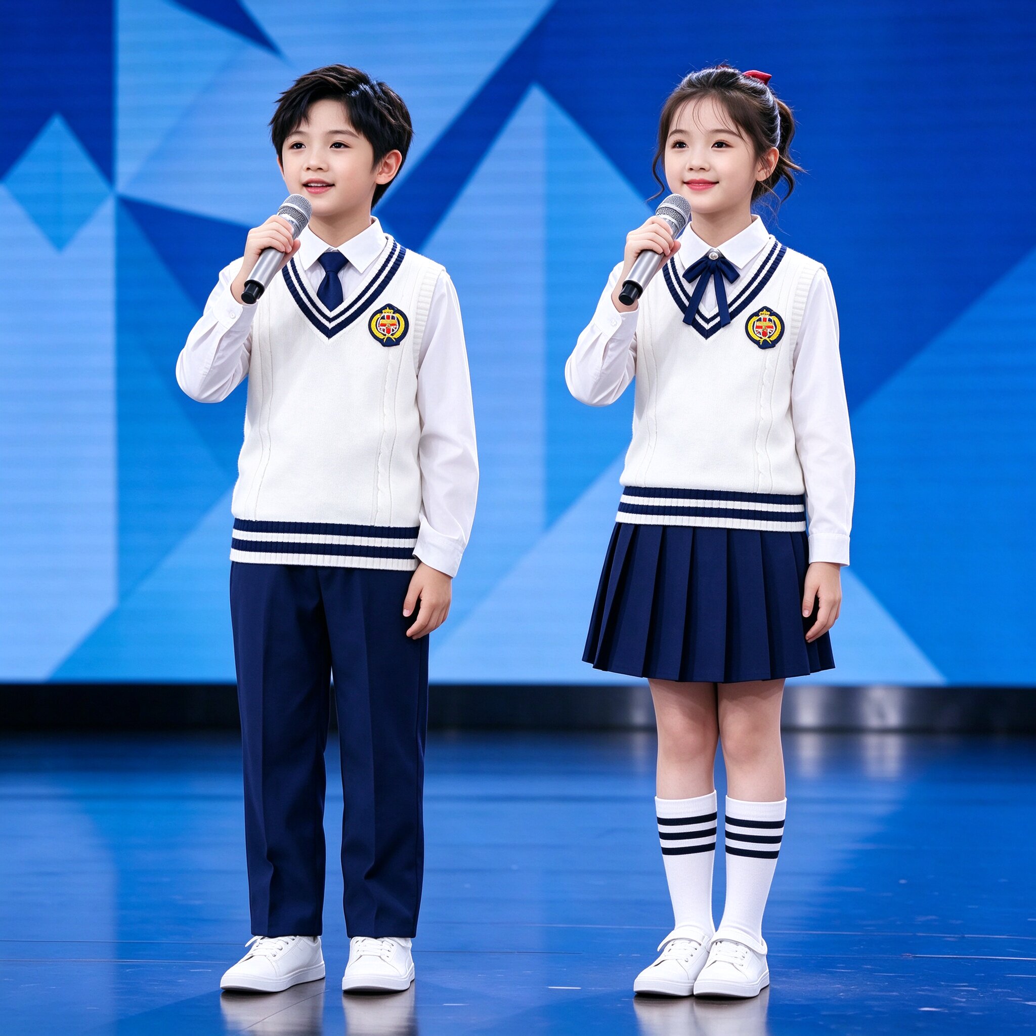 元旦红歌儿童合唱朗诵演出服