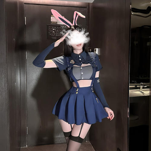 萌兔执击*性感纯欲短袖上衣短裙cos兔女郎制服cosplay套装内衣女