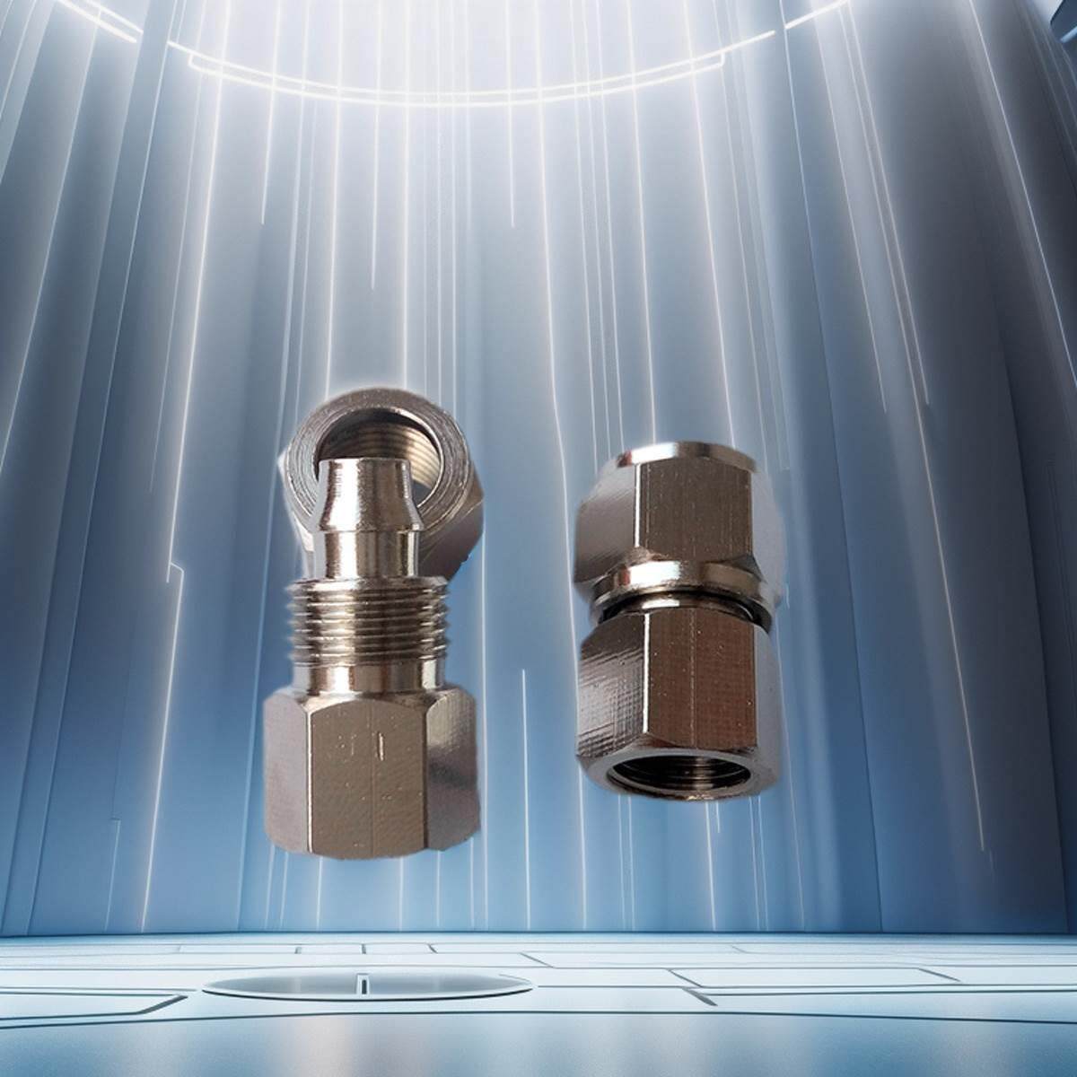 pcf内牙8-02 1/4全铜镀镍快拧式直通终端内螺纹气动软管锁母接头