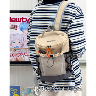小众设计感户外旅行背包日系徒步登山大学生双肩包轻便迷你小书包
