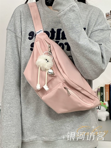 Брендовая японская вместительная и большая нагрудная сумка для отдыха, универсальная сумка через плечо, спортивная сумка на одно плечо, в корейском стиле