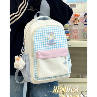 学院可爱少女书包高中生初中学生大容量高颜值双肩包电脑背包 新款