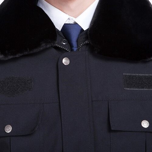 新式保安工作服冬季棉服加厚套装秋冬款大衣夹克冬装执勤上衣棉袄