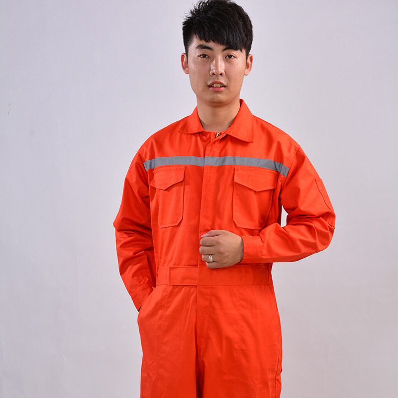 春秋加厚工装连体男劳保服