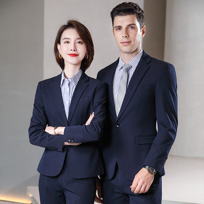 教师弹力色纺西服男装正装