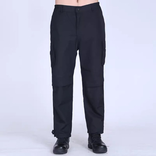 保安加厚网格作训裤户外男士秋冬裤子作战裤夏裤耐磨工作裤多袋裤