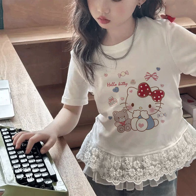 女童纯棉短袖T恤2026夏季卡通