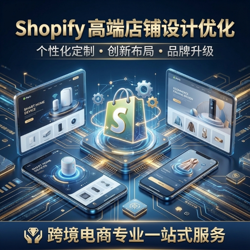 外贸shopify海报主图模版风格定制shopify建站优化网页建站设计装