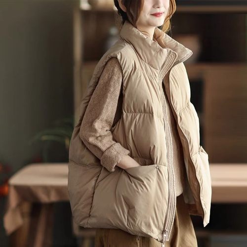 撤柜奥特莱斯清仓羽绒棉马甲女