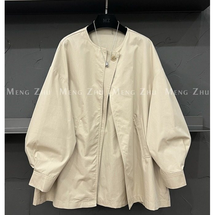 高级廓型立领风衣外套女2025秋季小个子气质中长款工装夹克大衣潮