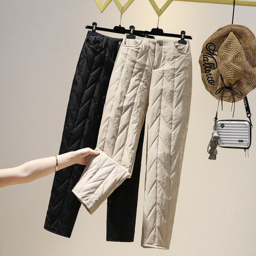 撤柜奥特莱斯清仓羽绒棉裤女