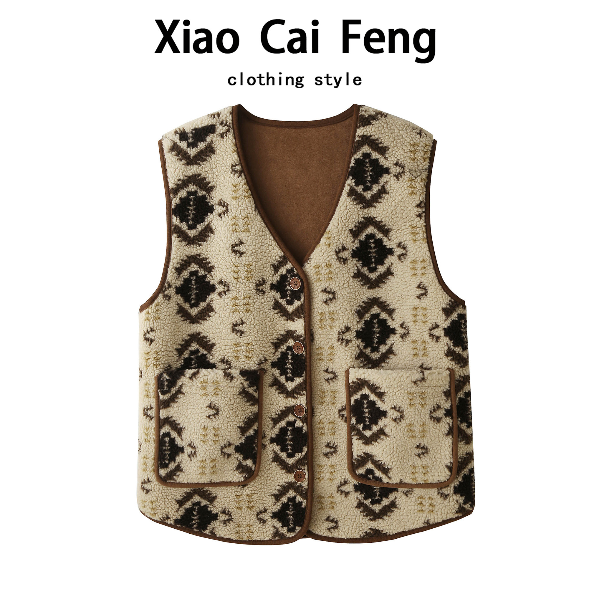 羊羔绒马甲短外套女秋冬叠穿显瘦今年流行费尔岛皮毛一体背心上衣,女装/女士精品,马夹,淘宝优惠券,粉丝福利购,淘宝优惠卷