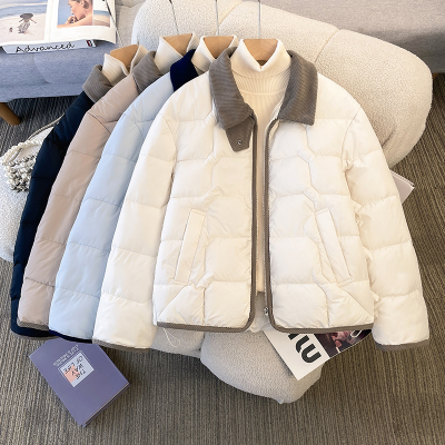 今年流行的轻便保暖羽绒棉衣外套女冬装大码胖mm时髦超好看面包服