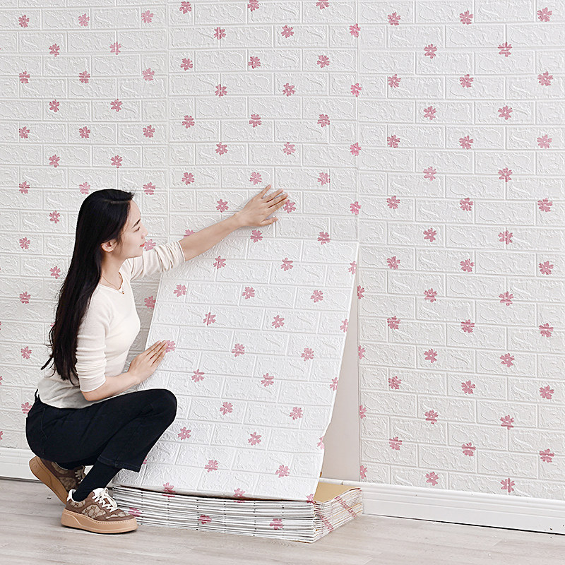 水泥墙专用墙纸自粘防水防潮墙贴