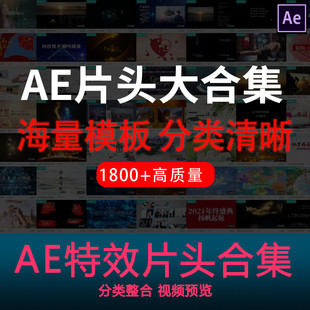 AE模板婚礼新闻微课特效动态视频字幕开场片头logo字幕素材代制作