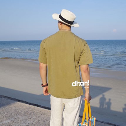 【Dhan线上商店】新款150g氢气立体剪裁T恤宽松潮牌圆领短袖上衣