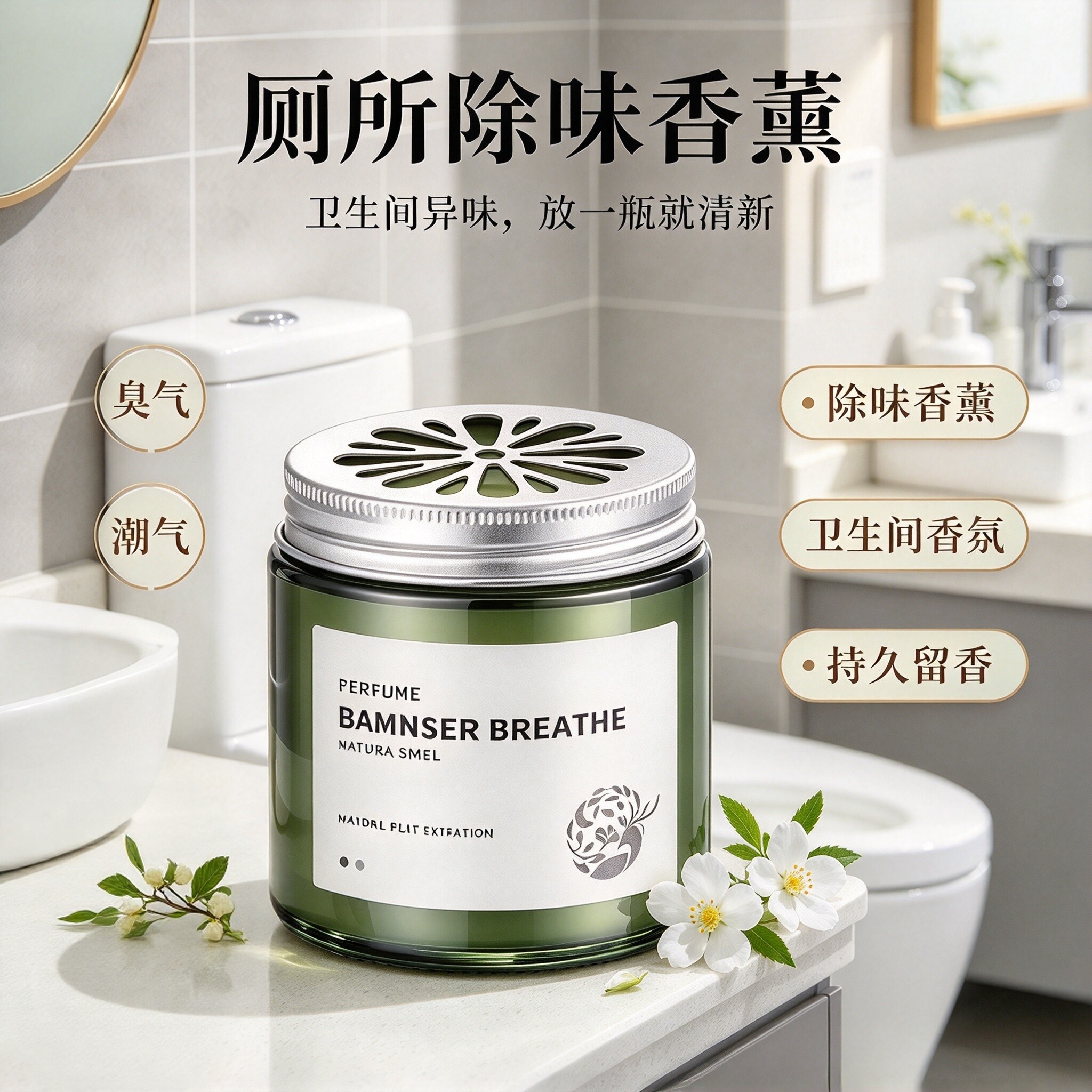 卫生间除味固体香薰膏持久散香