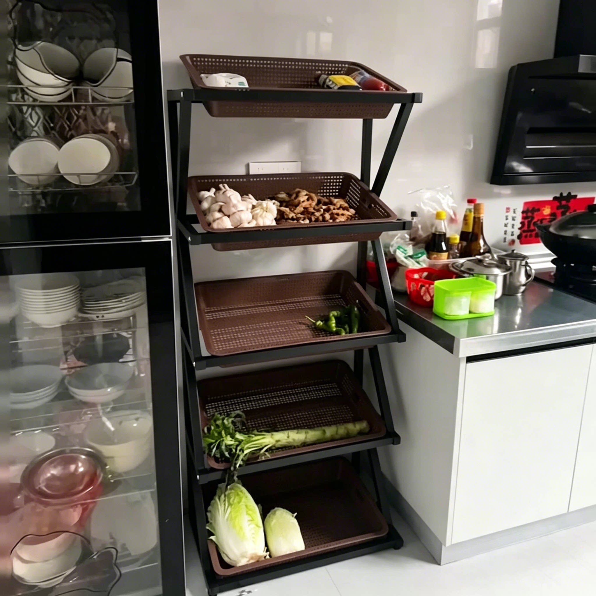 生鲜超市置物架水果货架便利店蔬菜架超市水果架零食货架多层收纳