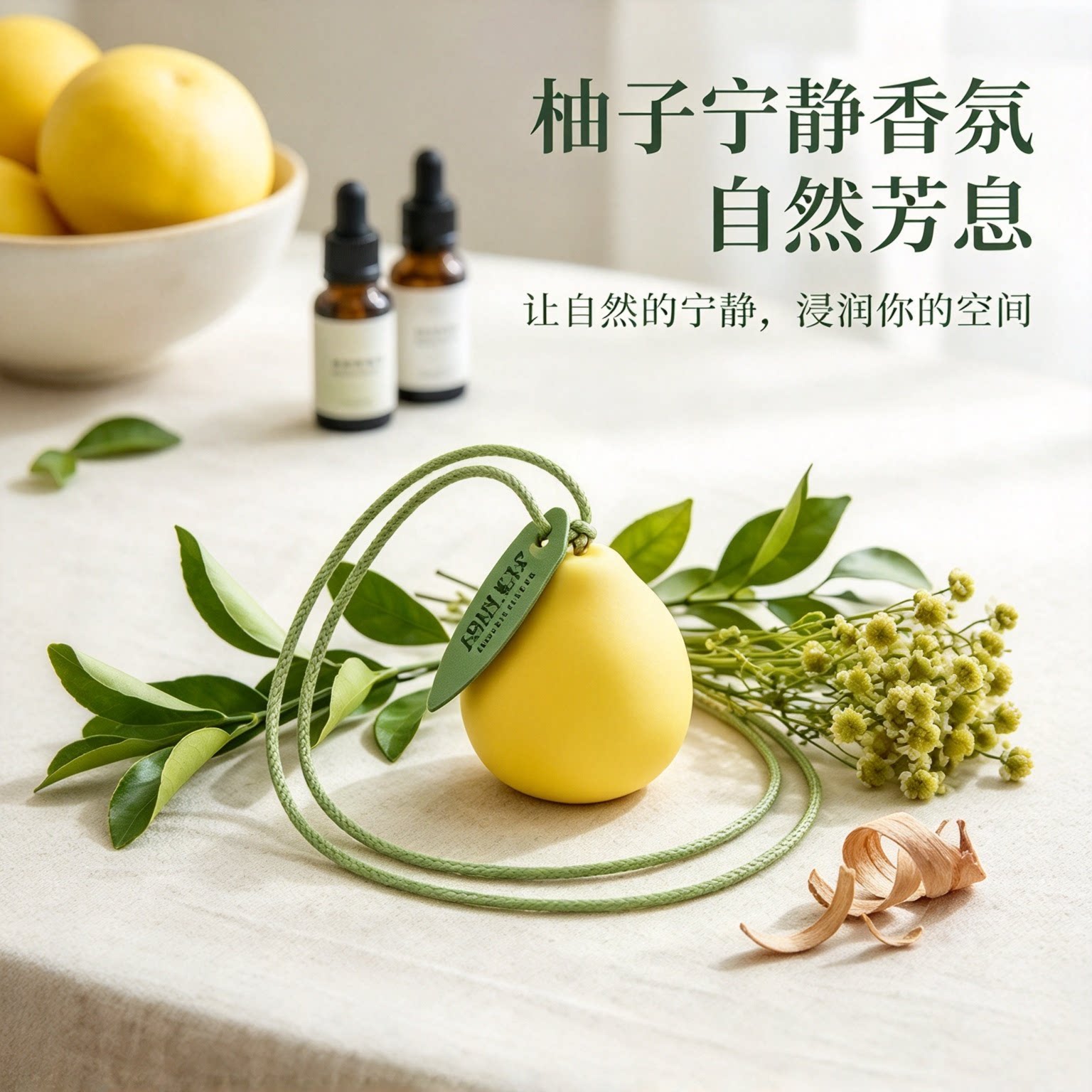 柚子扩香石车载香薰持久除异味