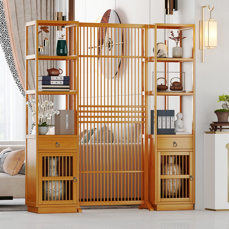 入户玄关柜屏风隔断客厅置物架正对门现代轻奢遮挡装饰架子新中式