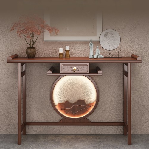 新中式玄关桌子靠墙窄条案桌入户