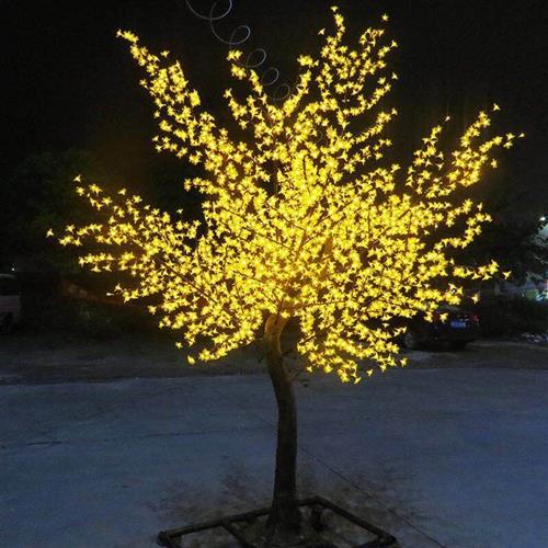 led仿真杆樱花桃花树灯led发光树灯led户外灯景观庭院草坪灯树