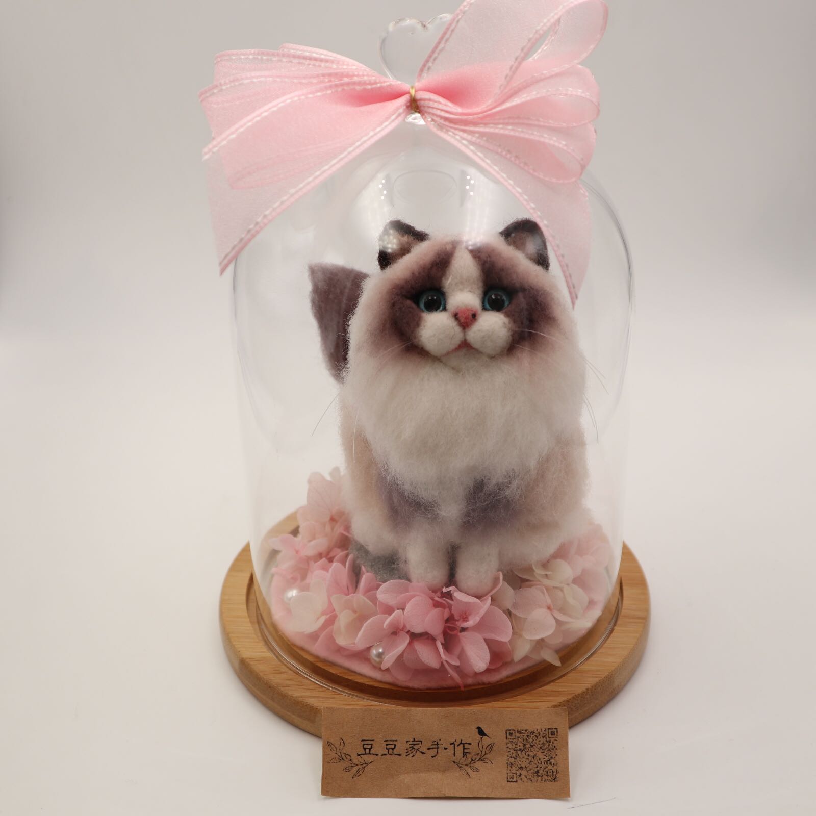 手作羊毛毡手工定制自家宠物布偶猫缅因猫金b吉拉摆件钥匙扣