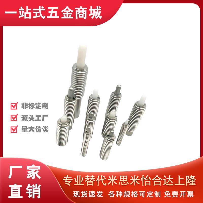 不锈钢弹簧柱塞 ZAP04超轻载弹顶锁销 弹簧定位销PJLSW3/4/5/6/8