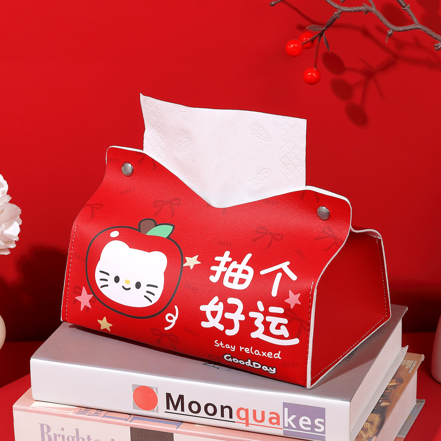 可爱卡通猫咪2026新款纸巾盒创意动物抽纸盒家用客厅车载收纳盒
