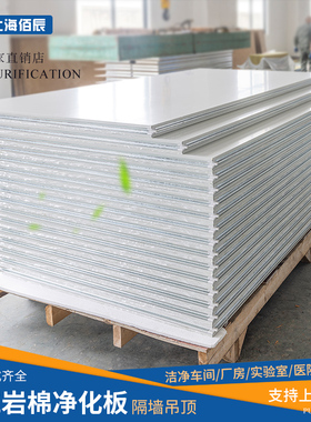 包安装手工岩棉净化板实验室十万级无尘车间玻镁洁净手术室彩钢板