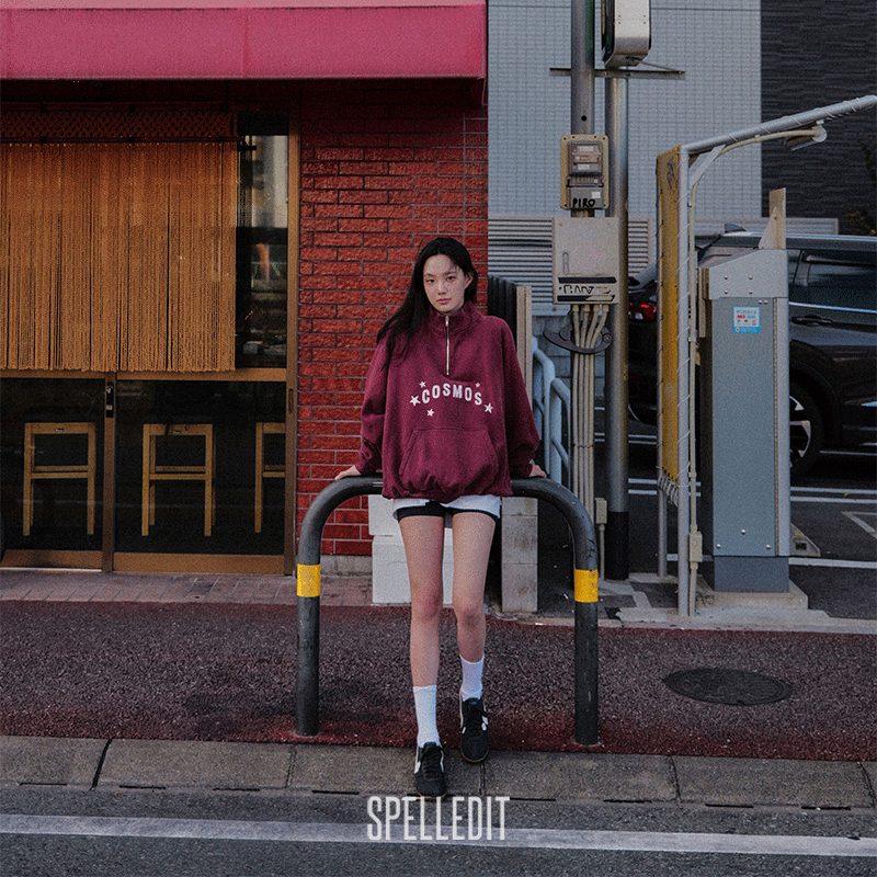SPELLEDIT新品宇宙半拉链卫衣