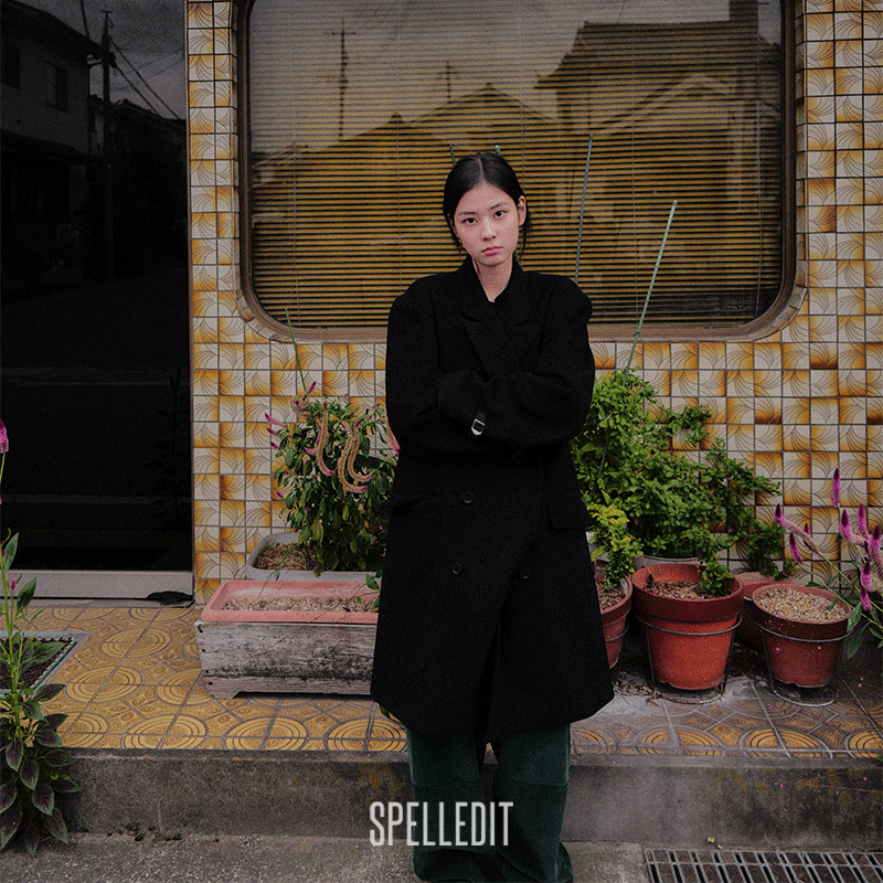 SPELLEDIT新品双排扣羊毛大衣