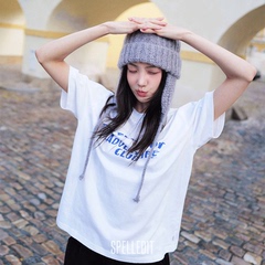 SPELLEDIT2025冬季新品飞行员针织帽韩版时尚羊毛系带套头帽子女