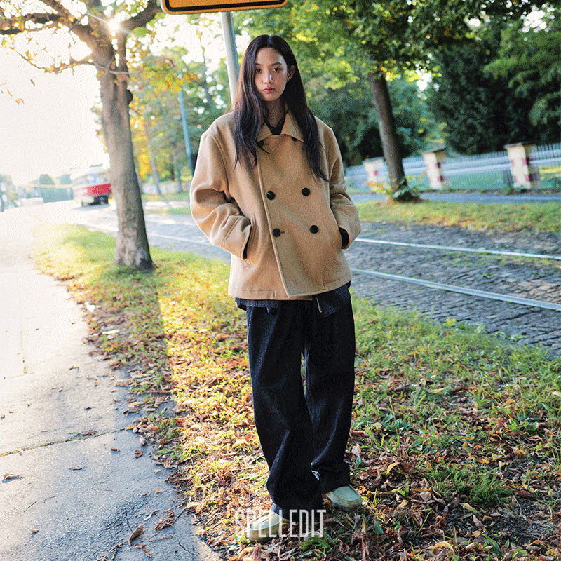 SPELLEDIT新品双排扣大衣