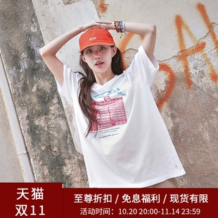 上衣女 切尔西酒店T恤建筑图案印花宽松短袖 SPELLEDIT2025秋季 新品