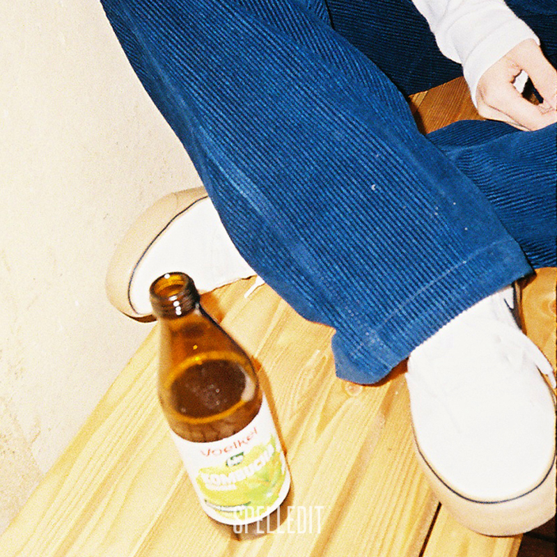 SPELLEDIT新品系带灯芯绒休闲裤